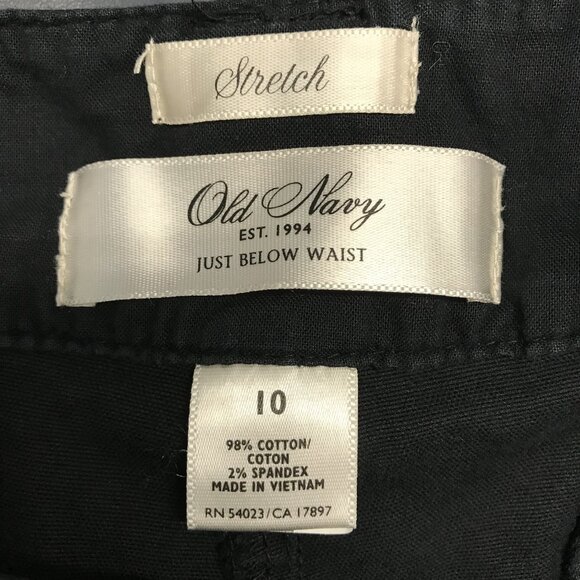 Old Navy Womens Black StretchMid Rise Flap Pocket Crop Pant Size 10 - Picture 6 of 6